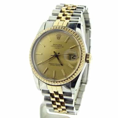 Mens Rolex Two-Tone 18K/SS Date Champagne  15053 (SKU 7571417MT)
