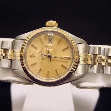 Ladies Rolex Two-Tone 14K/SS Date Champagne  6917 (SKU 332MT)