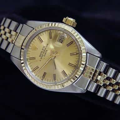 Ladies Rolex Two-Tone 14K/SS Date Watch 6917 with Gold Champagne Dial (SKU 5926209MT)