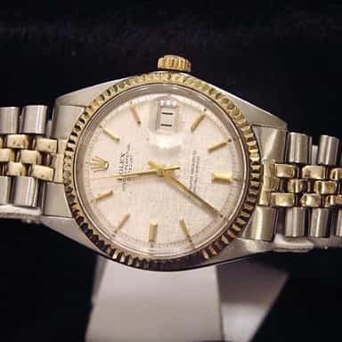Mens Rolex Two-Tone 14K/SS Datejust Silver  1601 (SKU 5701111BCMT)