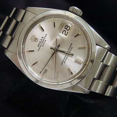 Mens Rolex Stainless Steel Date Silver  1500 (SKU 1438482DMT)