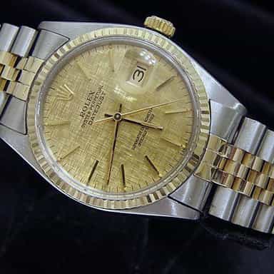 Mens Rolex Two-Tone Datejust Champagne  16013 (SKU DJ561111BCMT)