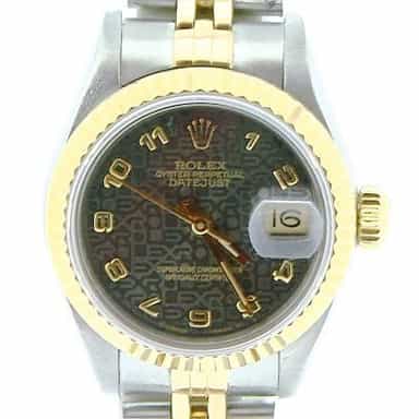 Ladies Rolex Two-Tone 18K/SS Datejust Gray Slate Arabic 69173 (SKU 8231699AMT)