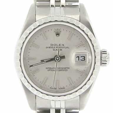 Ladies Rolex Stainless Steel Date Silver  79240 (SKU Y938732NMT)
