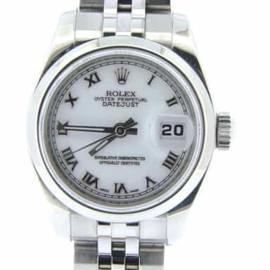 Ladies Rolex Stainless Steel Datejust White Roman 179160 (SKU Z487450AMT)