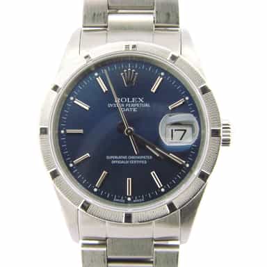Mens Rolex Stainless Steel Date Blue  15210 (SKU P754791NDMT)