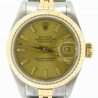 Ladies Rolex Two-Tone 18K/SS Datejust Champagne  69173 (SKU X125279NMT)