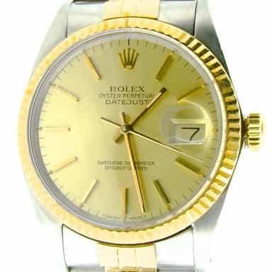 Mens Rolex Two-Tone Datejust Champagne 16013 (SKU 5555561NBMT)