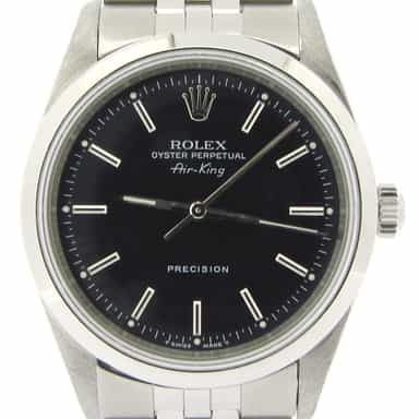 Mens Rolex Stainless Steel Air-King Black  14000 (SKU U630206NJUBCMT)