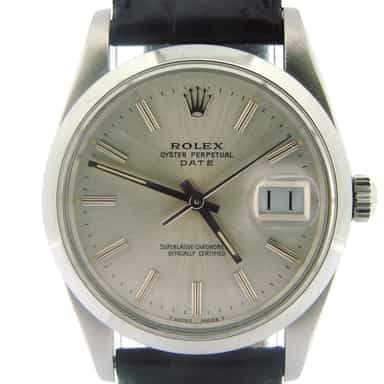Mens Rolex Stainless Steel Date Silver  15000 (SKU 8853830NBLKMT)