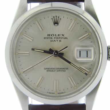 Mens Rolex Stainless Steel Date Silver  15000 (SKU 8853830NBRNMT)
