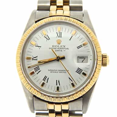 Mens Rolex Two-Tone Date White  15053 (SKU 8692537NMT)