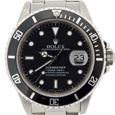 Mens Rolex Stainless Steel Submariner Black  16610 (SKU E894703NNCMT)