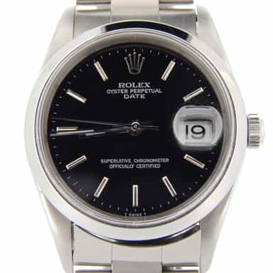 Mens Rolex Stainless Steel Date Black  15200 (SKU T643650NMT)