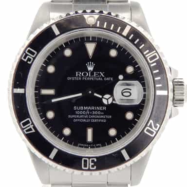 Mens Rolex Submariner Date Ref. 16610 Stainless Steel Watch (SKU N318537NNBCMT)