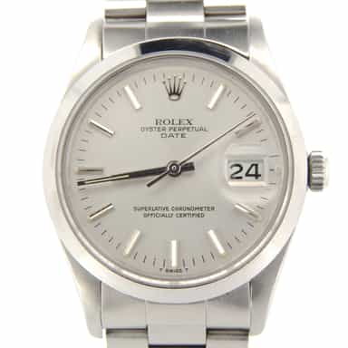 Mens Rolex Stainless Steel Date Silver 15000 (SKU 7238982SLVRMT)