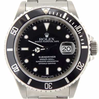 Mens Rolex Stainless Steel Submariner Black 16610 (SKU T821868NNBCMT)
