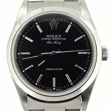 Mens Rolex Stainless Steel Air-King Black  14000 (SKU P603522NCMT)