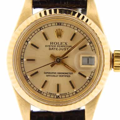 Ladies Rolex 18K Yellow Gold Datejust Champagne  6917 (SKU 5601832NBRNMT)
