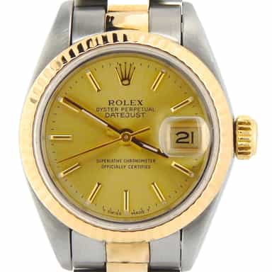 Ladies Rolex Two-Tone Datejust Champagne  69173 (SKU L897614NOYSMT)