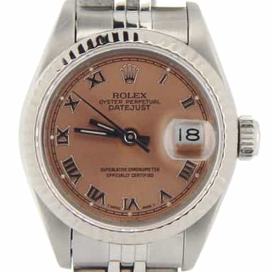 Ladies Rolex Stainless Steel Datejust Salmon Roman 69174 (SKU 8772828NJUBMT)