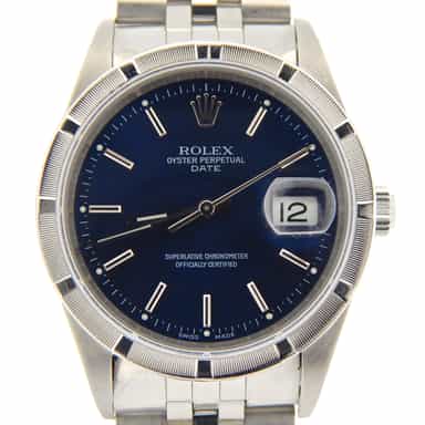 Mens Rolex Stainless Steel Date Blue  15210 (SKU Y824704NJUBDMT)
