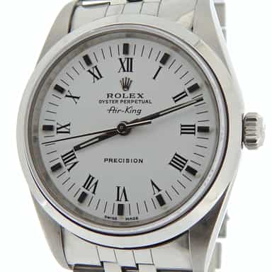 Mens Rolex Stainless Steel Air-King White Roman 14000 (SKU A366537NJUBCMT)