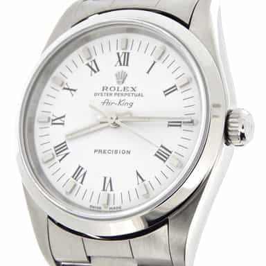 Mens Rolex Stainless Steel Air-King White Roman 14000 (SKU A366537NCMT)