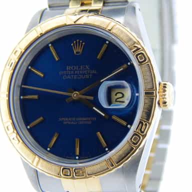 Mens Rolex Two-Tone 18K/SS Datejust Turn-O-Graph Blue  16263 (SKU L864189NMT)
