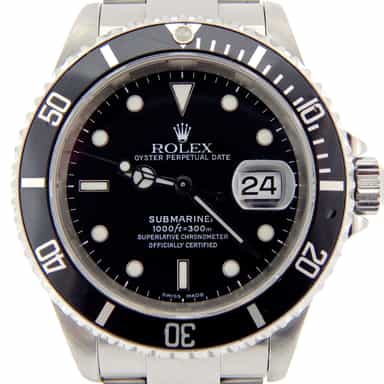Mens Rolex Stainless Steel Submariner Black  16610 (SKU K994109NNBCMT)