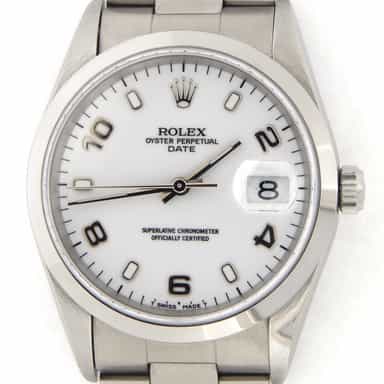 Mens Rolex Stainless Steel Date White Arabic 15200 (SKU T847739MT)