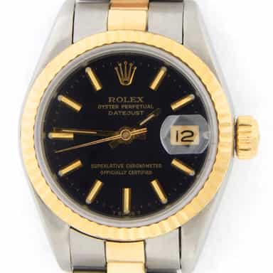 Ladies Rolex Two-Tone Datejust Black  69173 (SKU 8878993MT)