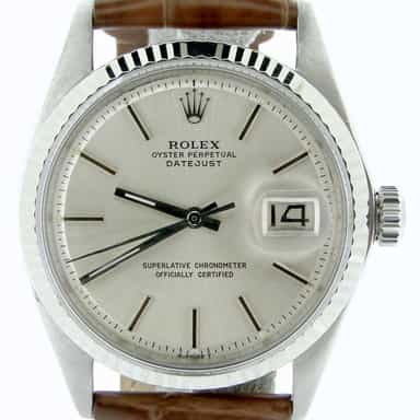 Mens Vintage Rolex Stainless Steel Datejust Watch Ref. 1601 (SKU 3859022NBCMT)