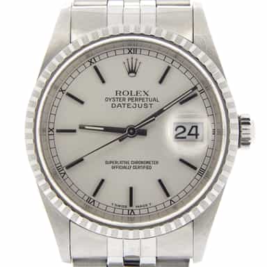 Mens Rolex Stainless Steel Datejust Silver  16220 (SKU A710224NDMT)