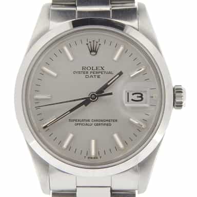 Mens Rolex Stainless Steel Date Silver  15000 (SKU 7238982NMT)