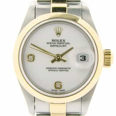 Ladies Rolex Two-Tone 18K/SS Datejust White Diamond 79163 (SKU Y794547NMT)