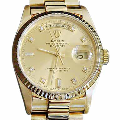 Mens Rolex 18K Gold Day-Date President Champagne Diamond 18038 (SKU 8371111MT)