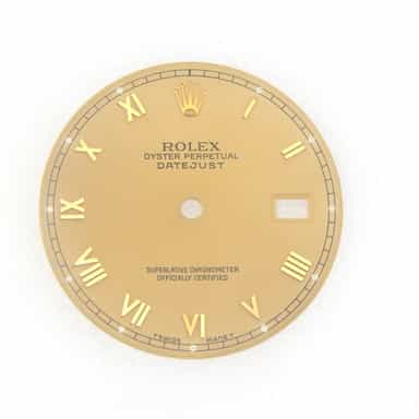Pre Owned Mens Rolex Datejust Quickset Gold Roman Dial  (SKU DIAL0004)