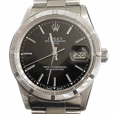 Mens Rolex Stainless Steel Date Silver 15010 (SKU 229MT)