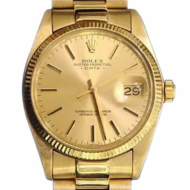 Mens Rolex 14K Yellow Gold Date Champagne 1503 (SKU 842MT)
