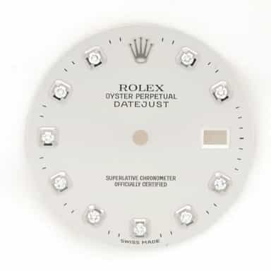 Pre Owned Mens Rolex Silver Datejust Factory Diamond Dial (SKU DIAL0006)
