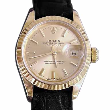 Ladies Rolex 18K Yellow Gold Datejust Champagne  69178 (SKU 9832079MT)