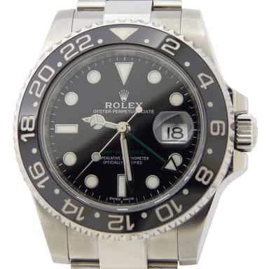 Mens Rolex Stainless Steel 116710 GMT Master II Watch Black (SKU 0G88E618AMT)