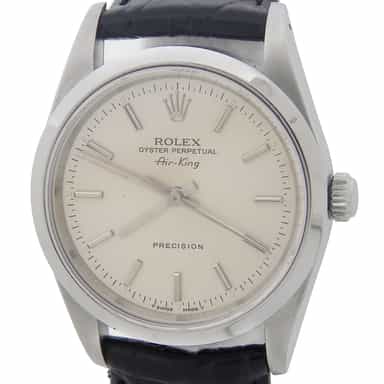Mens Rolex Stainless Steel Air-King Watch 14000 Silver Dial with Papers (SKU N574047LAMT)