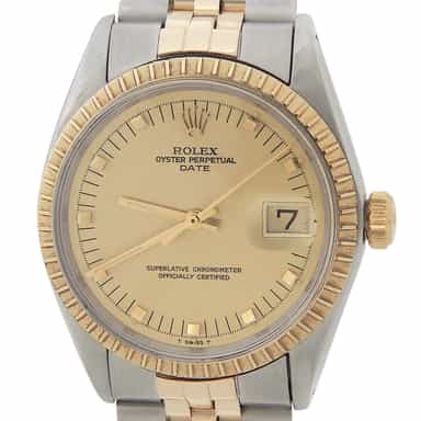 Mens Rolex Two-Tone Date Watch 1505 Champagne Dial (SKU 15052247002MT)