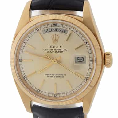 Mens Rolex 18K Yellow Gold Day-Date Watch Ref. 18038 (SKU 5972184BLAMT)