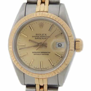 Ladies Rolex Two-Tone 18K/SS Datejust Champagne 69173 (SKU 9291521AMT)