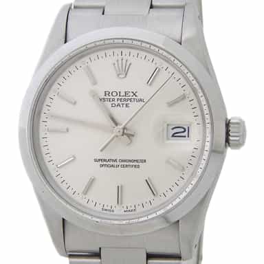 Mens Rolex Stainless Steel Date Silver Dial 15000 (SKU 7057274AMT)