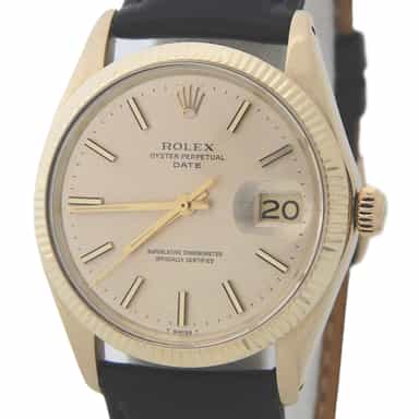 Mens Rolex 14K Yellow Gold Date Gold Mosaic Dial 1503 (SKU 2013597AMT)