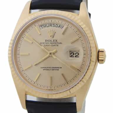 Mens Rolex 18K Gold Day-Date 1803 Watch Champagne Dial (SKU 1703772AMT)